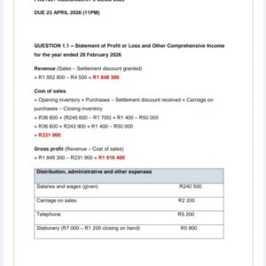 FAC1601 Assignment 3 MEMO 2026 | Due (23:00pm) 23 April 2026 - Distinction Guaranteed