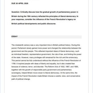 HSY2601 Portfolio 2026 | Due 30 April 2016 - Distinction Guaranteed