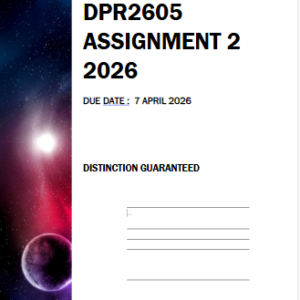 DPR2605 Assignment 2 2026 | Due 7 April 2026 - Distinction Guaranteed
