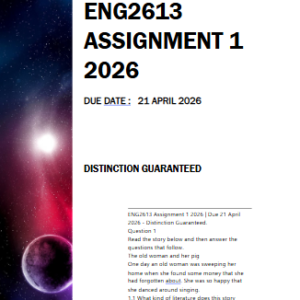 ENG2613 Assignment 1 2026 | Due 21 April 2026 - Distinction Guaranteed