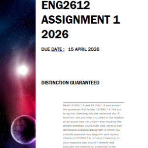 ENG2612 Assignment 1 2026 | Due 15 April 2026 - Distinction Guaranteed