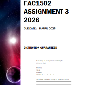 FAC1502 Assignment 3 2026 | Due 8 April 2026 - Distinction Guaranteed