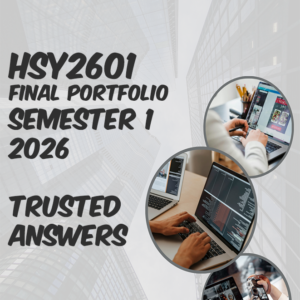 HSY2601 FINAL PORTFOLIO Semester 1 2026 (100% TRUSTED & BEST ANSWERS) – 30 APRIL 2026