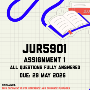 JUR5901 Assignment 1 Memo | Due 29 May 2026