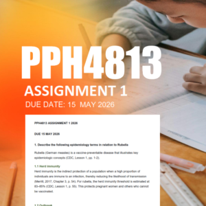 PPH4813 Assignment 1 Semester 1 2026 - Due 15 May 2026