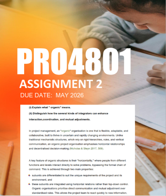 PRO4801 Assignment 2 Semester 1 2026 - Due May 2026 - StudyPass