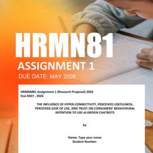HRMN81 Assignment 1 Semester 1 2026 - Due May 2026