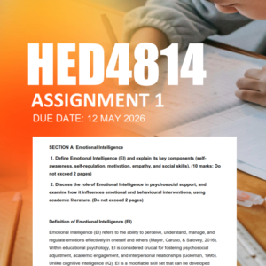 HED4814 Assignment 1 Semester 1 2026 - Due 4 May 2026