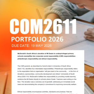 COM2611 Portfolio Semester 1 2026 - Due 19 May 2026