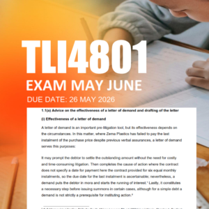 TLI4801 Exam May June Semester 1 2026 - Due 26 May 2026