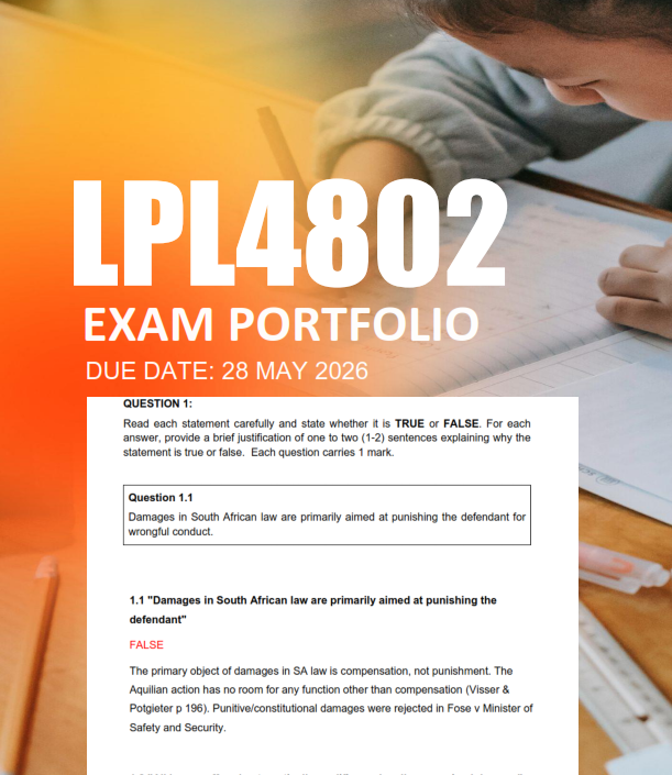 LPL4802 Exam May June Semester 1 2026 - Due 28 May 2026