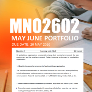 MNO2602 Portfolio May June Semester 1 2026 - Due 26 May 2026