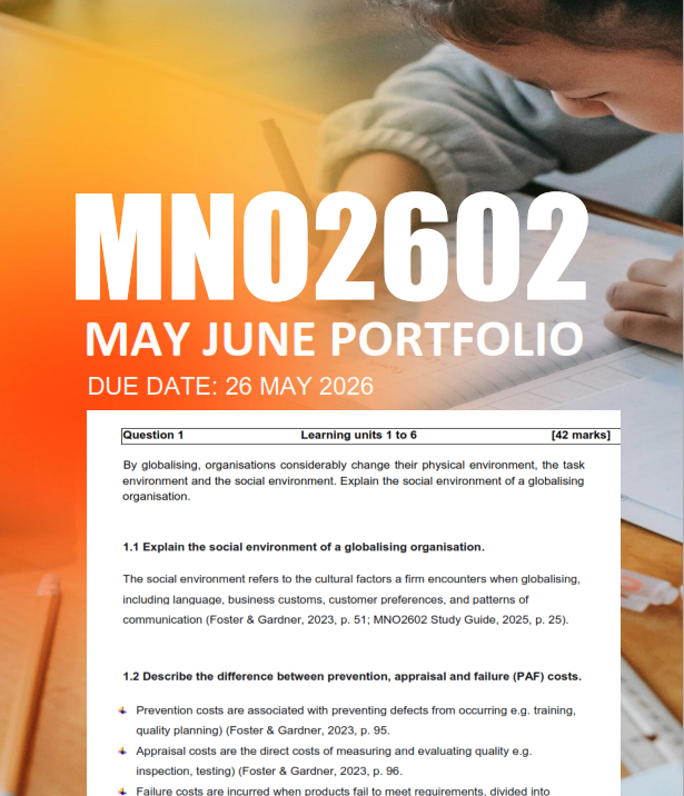 MNO2602 Portfolio May June Semester 1 2026 - Due 26 May 2026