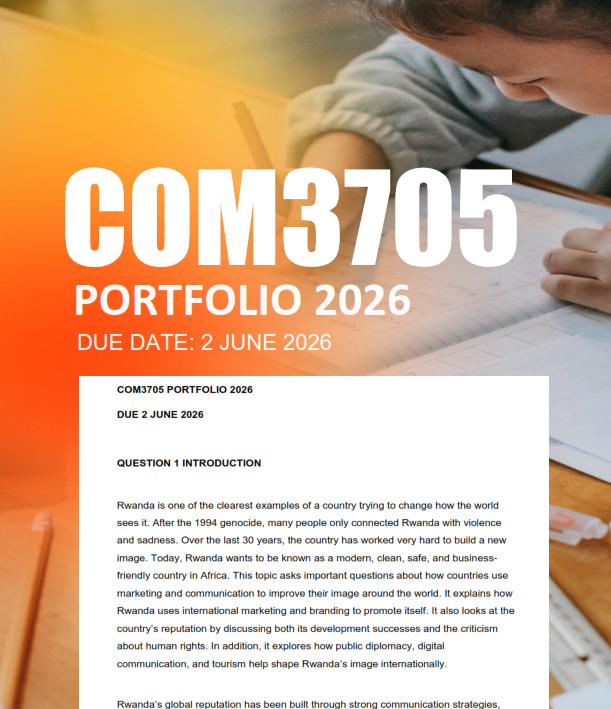 COM3705 Portfolio Semester 1 2026 - Due 2 June 2026