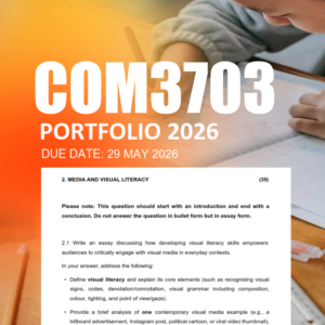 COM3703 Portfolio Semester 1 2026 - Due 29 May 2026