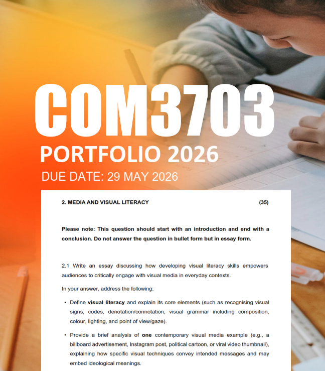 COM3703 Portfolio Semester 1 2026 - Due 29 May 2026