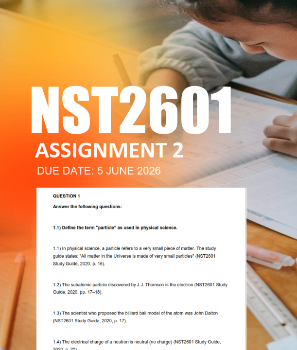 NST2601 Assignment 2 Semester 1 2026 - Due 5 June 2026