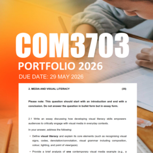 COM3703 Portfolio Semester 1 2026 - Due 29 May 2026