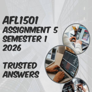 AFL1501 Assignment 5 (PORTFOLIO) Semester 1 2026 (100% TRUSTED & BEST ANSWERS) – 2 JUNE 2026