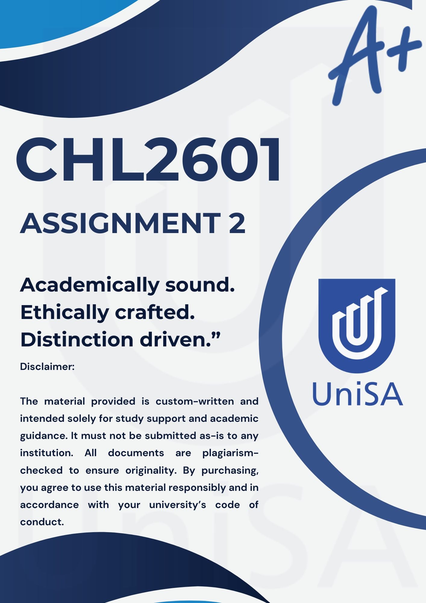 CHL2601 Assignment 2 2026 Answers |DUE DATE 5 JUNE 2026|