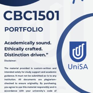 CBC1501 Assignment 3 Portfolio Semester 1 2026 |DUE DATE 15 MAY 2026|