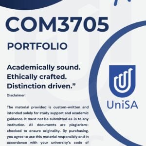 COM3705 PORTFOLIO Semester 1 2026 Answers |DUE DATE JUNE 2026|