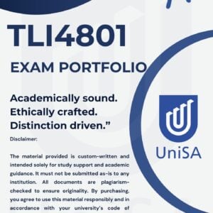 TLI4801 MAY / JUNE Exam Portfolio Semester 1 2026 |DUE DATE 26 MAY 2026|