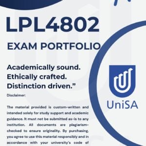LPL4802 MAY / JUNE Exam Portfolio Semester 1 2026 |DUE DATE 28 MAY 2026|