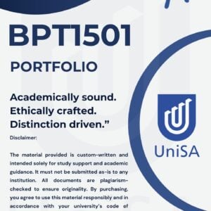 BPT1501 Portfolio Semester 1 2026 MEMO | DUE DATE MAY 2026