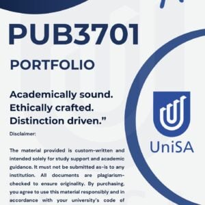 PUB3701 Portfolio Semester 1 2026 Answers |DUE DATE 25 MAY 2026|