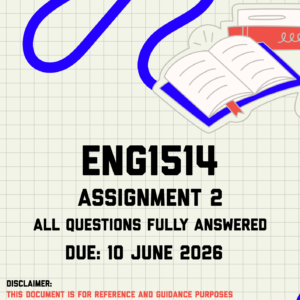 ENG1514 Assignment 2 Memo | Due 10 June 2026