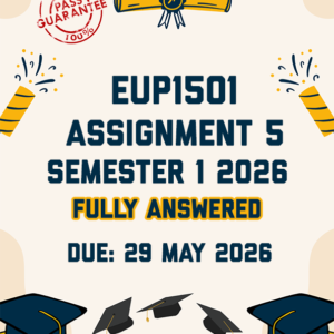 EUP1501 ASSIGNMENT 5 (PORTFOLIO) SEMESTER 1 2026 - THREE SDG POSTERS PROVIDED (DUE 29 MAY 2026)