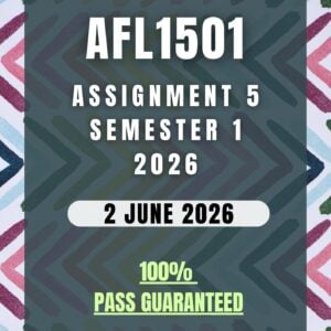 AFL1501 Assignment 5 Semester 1 (2026) | Complete Solutions & Detailed Answers | Due 2 Junes 2026 | UNISA