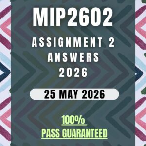 MIP2602 Assignment 2 2026 (25 May 2026)