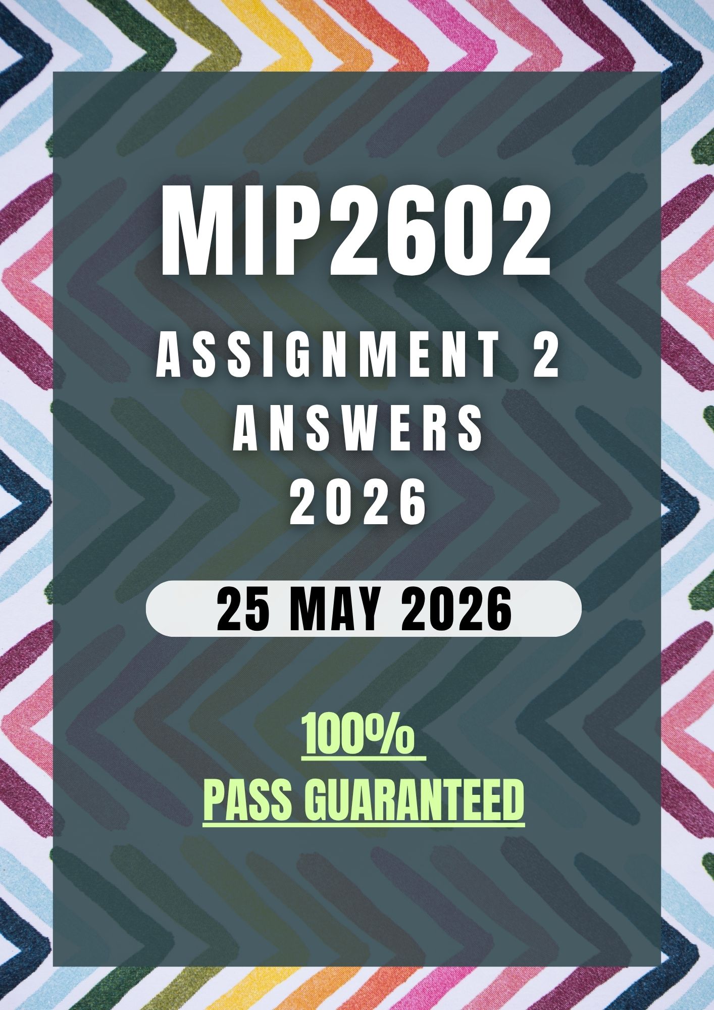 MIP2602 Assignment 2 2026 (25 May 2026)