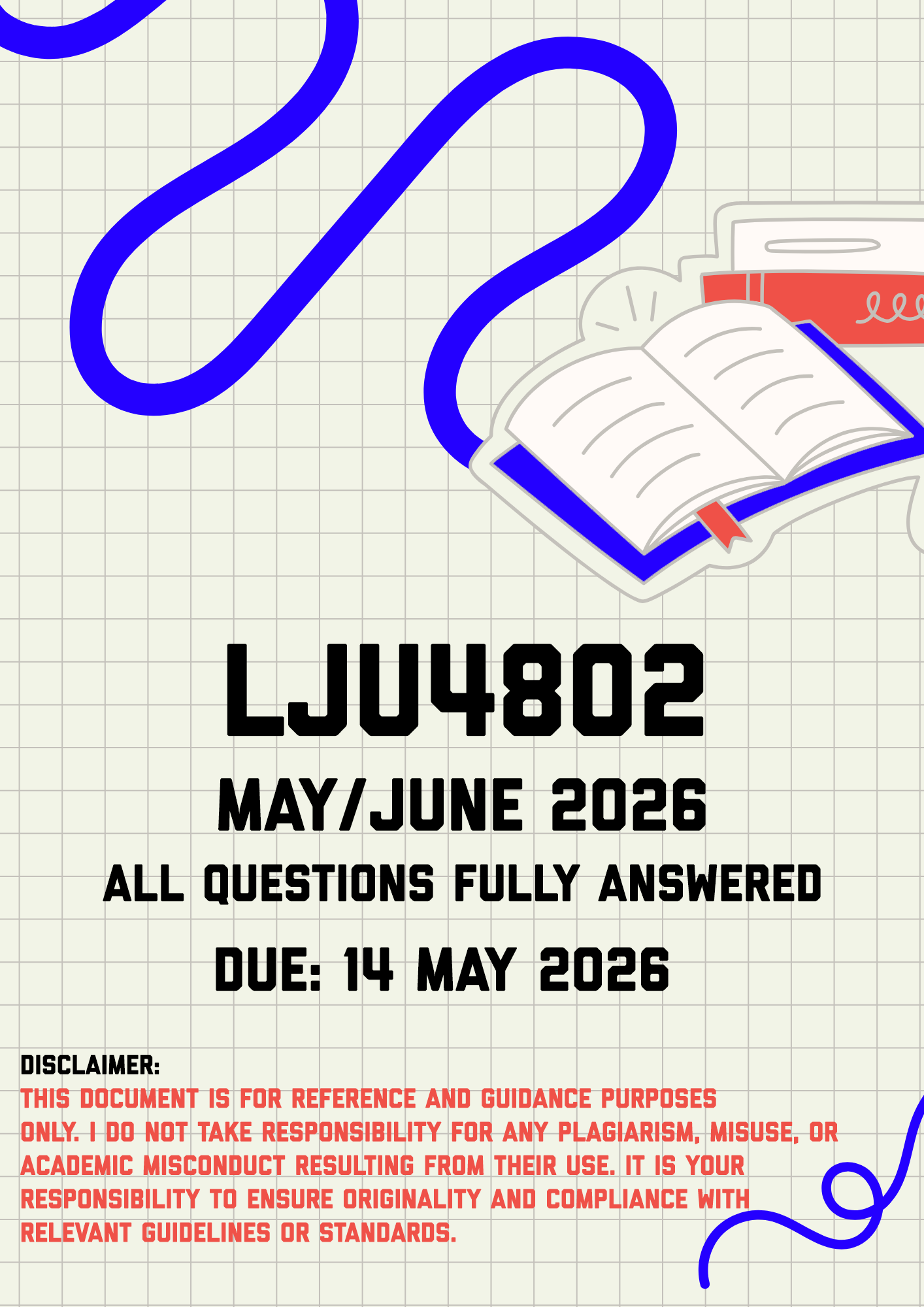 LJU4802 May/June Exam | Due 14 May 2026