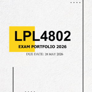 LPL4802 May/June Exam 2026 MEMO - Due 28 May 2026