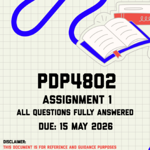 PDP4802 Assignment 1 Memo | Due 15 May 2026