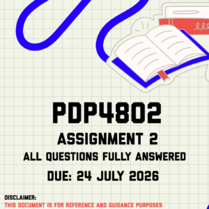 PDP4802 Assignment 2 Memo | Due 24 July 2026