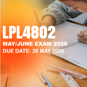 LPL4802 May/June Exam 2026 MEMO - Due 28 May 2026