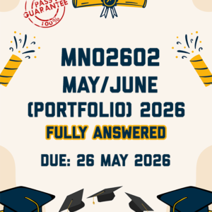 MNO2602 MAY/JUNE (PORTFOLIO) 2026 - FULLY ANSWERED (DUE 26 MAY 2026)