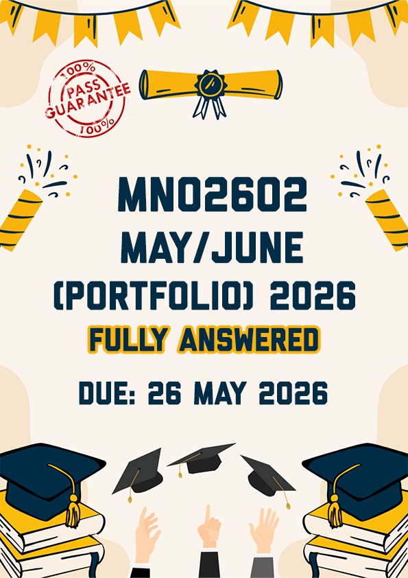 MNO2602 MAY/JUNE (PORTFOLIO) 2026 - FULLY ANSWERED (DUE 26 MAY 2026)