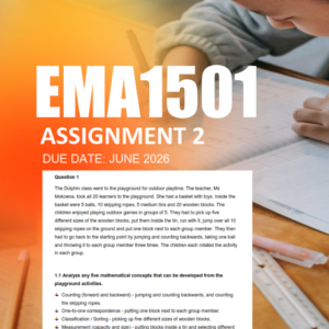 EMA1501 Assignment 2 Semester 1 2026 - Due June 2026
