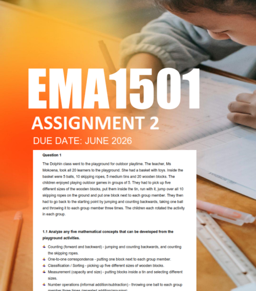 EMA1501 Assignment 2 Semester 1 2026 - Due June 2026 - StudyPass