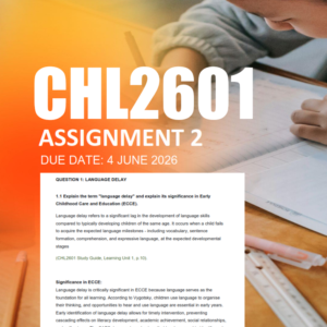 CHL2601 Assignment 2 Semester 1 2026 - Due 4 June 2026
