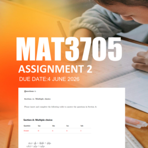 MAT3705 Assignment 2 Semester 1 2026 - Due 4 June 2026