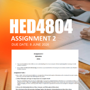 HED4804 Assignment 2 Semester 1 2026 - Due 8 June 2026