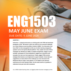 ENG1503 May June Exam Portfolio 2026 - Due 5 June 2026