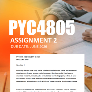 PYC4805 Assignment 2 Semester 1 2026 - Due June 2026