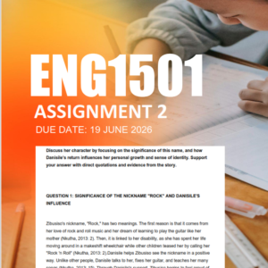ENG1501 Assignment 2 Semester 1 2026 - Due 19 June 2026